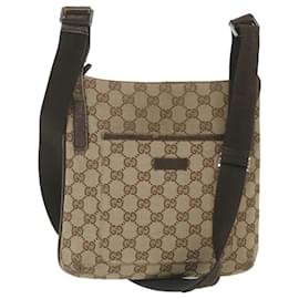 Gucci-GUCCI GG Canvas Shoulder Bag Beige 122793 auth 59478-Beige