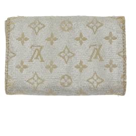 Louis Vuitton-Portamonete LOUIS VUITTON Monogram Shine Porte Monnaie Argento M92369 auth 59483-Argento