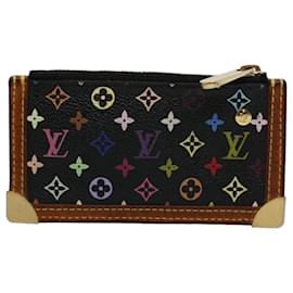 Louis Vuitton-LOUIS VUITTON Monogram Multicolor Pochette Cles Purse Black M92654 auth 59288-Black