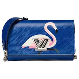 Louis Vuitton-LOUIS VUITTON Twist Bag in Blue Leather - 101593-Blue