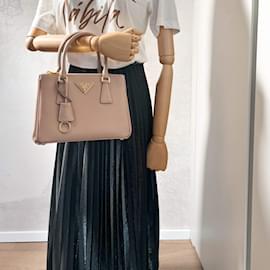 Prada-Galleria Kleines Saffiano-Leder 2-Way Handtasche Sandbeige-Beige