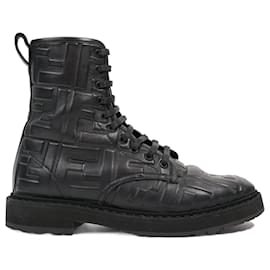 Fendi-Fendi Womens Lace Up Boot Black EU 35.5 / Uk 2.5-Black