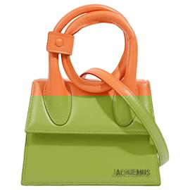 Jacquemus-Jacquemus Le Chiquito Noeud Orange Leather-Orange