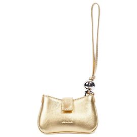 Jacquemus Le Porte Bisou Kartenetui aus Lammleder in Metallic-Gold Golden
