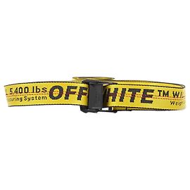 Off White Industrial Belt Yellow Fabric 200cm White