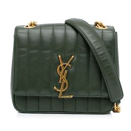 Grüne Saint Laurent Medium Vicky Umhängetasche Grün