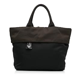 Prada-Black Prada Tessuto Reversible Tote-Black