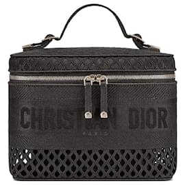 Christian Dior-CHRISTIAN DIOR Mesh Dior Travel Vanity Case Novo-Preto