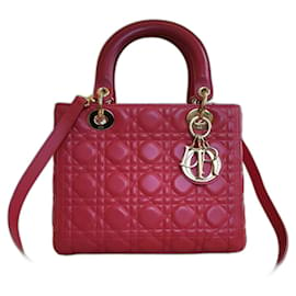 Christian Dior-Lady Dior Rot und Gold-Rot