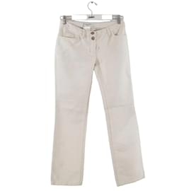 Dior-Straight cotton jeans-White