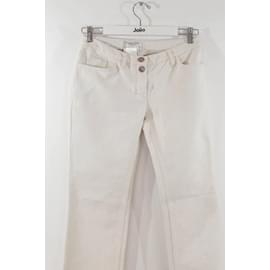 Dior-Jean droit en coton-Blanc