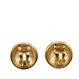 Chanel-Gold Chanel CC Clip On Earrings-Golden