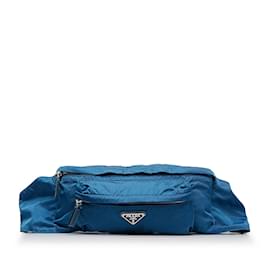Prada-Blue Prada Tessuto Belt Bag-Blue