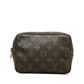 Louis Vuitton-Toilette Trousse con monograma Louis Vuitton marrón 18 bolsa-Castaño