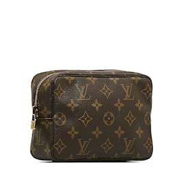 Louis Vuitton-Toilette Trousse con monograma Louis Vuitton marrón 18 bolsa-Castaño