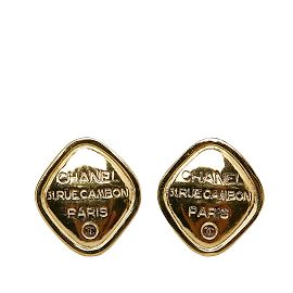 Chanel de oro 31 Pendientes De Clip Rue Cambon Paris Dorado