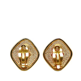 Chanel-Gold Chanel 31 Rue Cambon Paris Clip-On Earrings-Golden