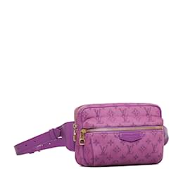 Louis Vuitton-Purple Louis Vuitton Monogram Denim Outdoor Bumbag Belt Bag-Purple