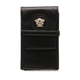 Black Versace Medusa Cigarette Case Black