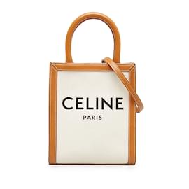Céline-Weiße Celine Mini Vertical Cabas-Umhängetasche-Weiß