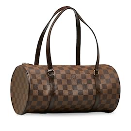 Louis Vuitton-Marrom Louis Vuitton Damier Ebene Papillon 30 Bolsa de ombro-Marrom