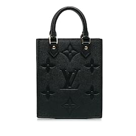 Louis Vuitton-Cartera negra Louis Vuitton con monograma Empreinte Petit Sac Plat-Negro