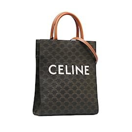 Céline-Petit sac cabas vertical Celine Triomphe marron-Marron