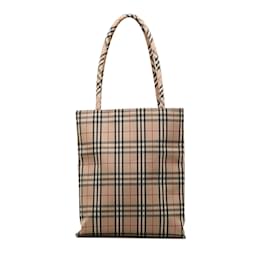 Burberry-Sacola bege Burberry House Check-Bege