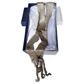 Collier Golden Goose forme châle en acier doré Doré