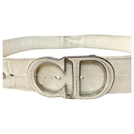 Christian Dior-CHRISTIAN DIOR Cintura in tela “Diorissimo”.-Crema