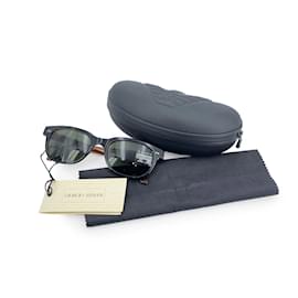 Giorgio Armani-Vintage Schwarz Braune Sonnenbrille 376-S 227 140 MM-Schwarz