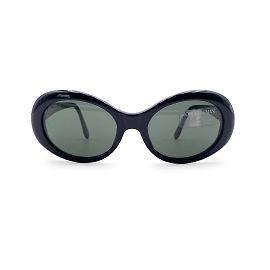 Giorgio Armani Gafas de sol ovaladas negras vintage 940 020 140 MM Negro