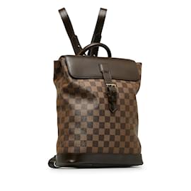 Louis Vuitton-Damier Ebene Soho Backpack N51132-Brown
