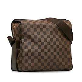 Louis Vuitton-Louis Vuitton Damier Ebene Naviglio Canvas Shoulder Bag N45255 in Good condition-Brown