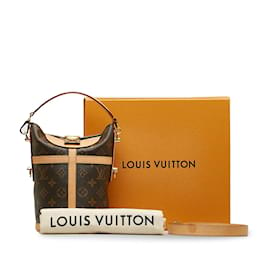 Louis Vuitton-Louis Vuitton Monogram Duffle Bag Sac à main en cuir M43587 In excellent condition-Marron