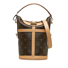 Louis Vuitton-Louis Vuitton Monogram Duffle Bag  Leather Handbag M43587 in Excellent condition-Brown