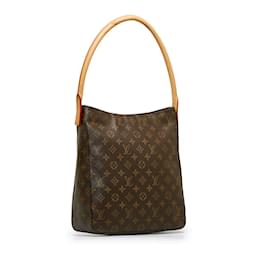 Louis Vuitton-Borsa a tracolla in tela Louis Vuitton Monogram Looping GM M51145 in buone condizioni-Marrone