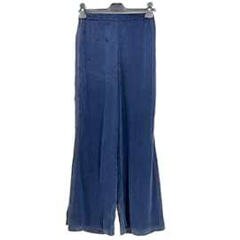 Autre Marque-LUNYA Pantalon T.International XS Soie-Bleu Marine