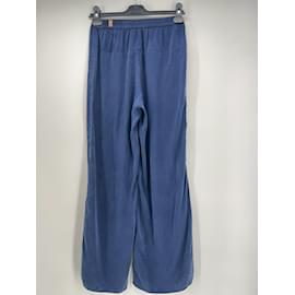 Autre Marque-LUNYA Pantalon T.International XS Soie-Bleu Marine