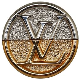 Louis Vuitton Gold LV Runde Brosche Golden