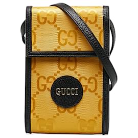 Gucci-Gucci amarillo mini GG fuera de la rejilla bandolera-Amarillo