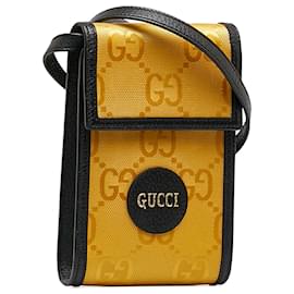 Gucci-Gucci Gelbe Mini GG Off The Grid Umhängetasche-Gelb