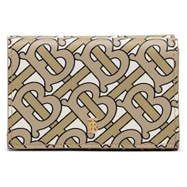 Burberry-Burberry Brown Monogram TB Double Flap Wallet-Brown