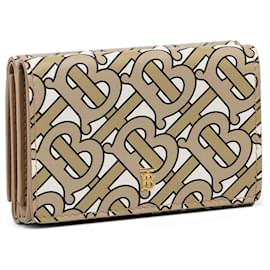 Burberry-Burberry Brown Monogram TB Double Flap Wallet-Brown