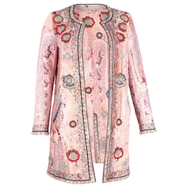 Isabel Marant-Isabel Marant Juliana Embellished Coat in Pink Cotton-Pink
