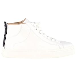 Chloé-Chloé Lauren High-Top-Sneakers aus weißem Leder-Weiß