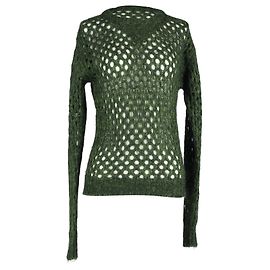 Offener Strickpullover von Isabel Marant aus grüner Wolle Grün