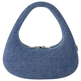 Swipe Baguette Bag - Coperni - Canvas - Washed Blue Blue