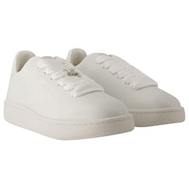 Burberry-Lf Box Sneakers - Burberry - Leather - White-White