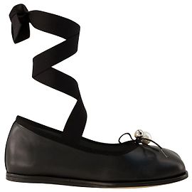 Ballerine con punta a cuore - Simone Rocha - Pelle - Nero Nero